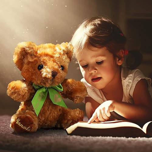 Miniatura 5 de HyDren 24 piezas de osos de peluche a granel de 8 pulgadas, pequeño oso suave de peluche con corbatín para cumpleaños, boda, baby shower, fiesta,