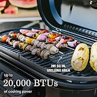 Vista 3 de Coleman RoadTrip 285 - Parrilla portátil de pie de propano con 3 quemadores ajustables e ignición instantánea, 20,000 BTU de potencia para cocinar
