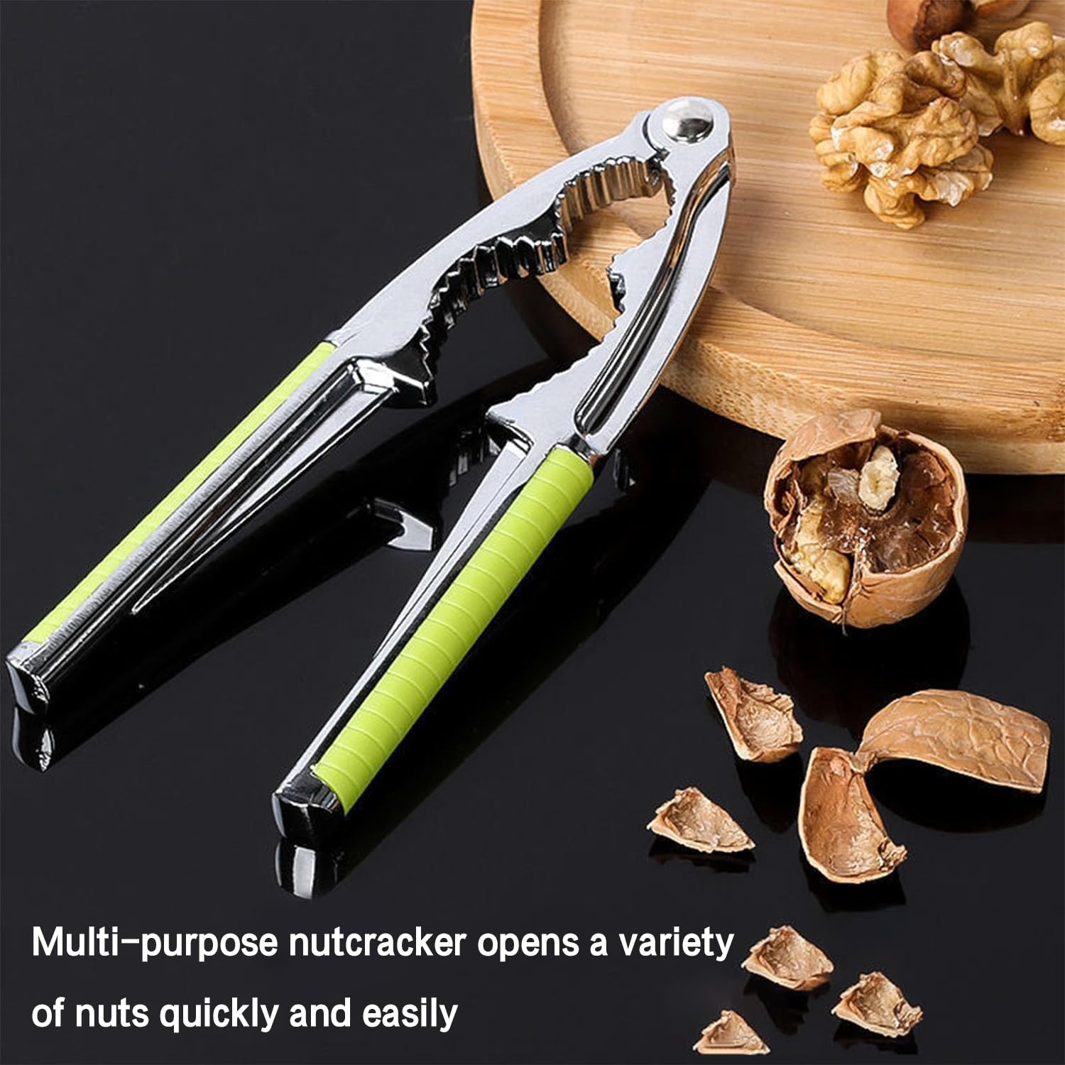 Casse-Noix Métal Avec Poignée Antidérapante – Pour Noix, Noisettes, Amandes, Fruits De Mer (16,5cm)