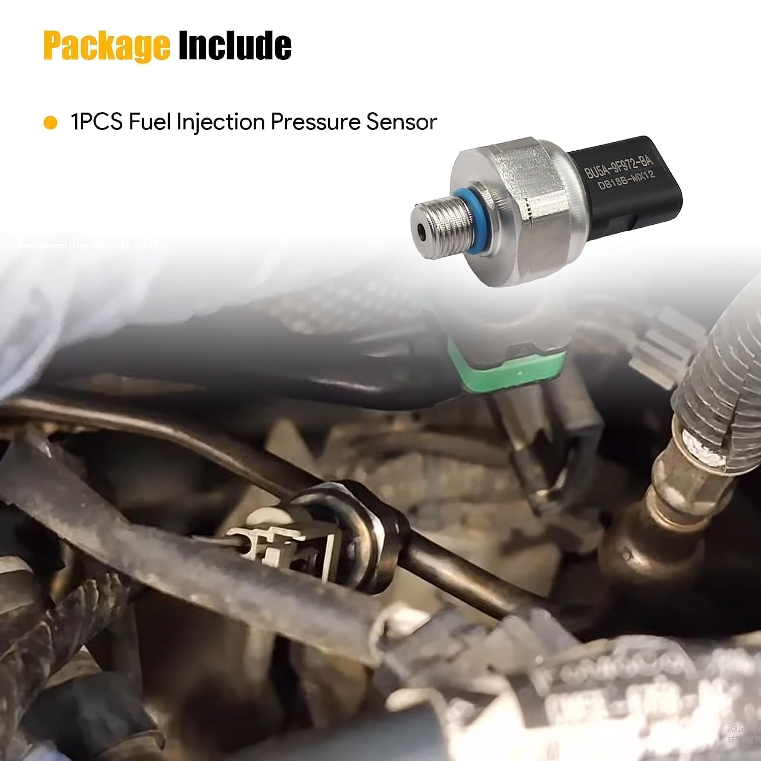 Fuel Injection Pressure Sensor Fit for Ford Mustang Explorer Focus for Fusion Taurus F150 Edge Escape for Lincoln MKZ Navigator Nautilus Replace # BU5Z-9F972-B BU5A-9F972-CA