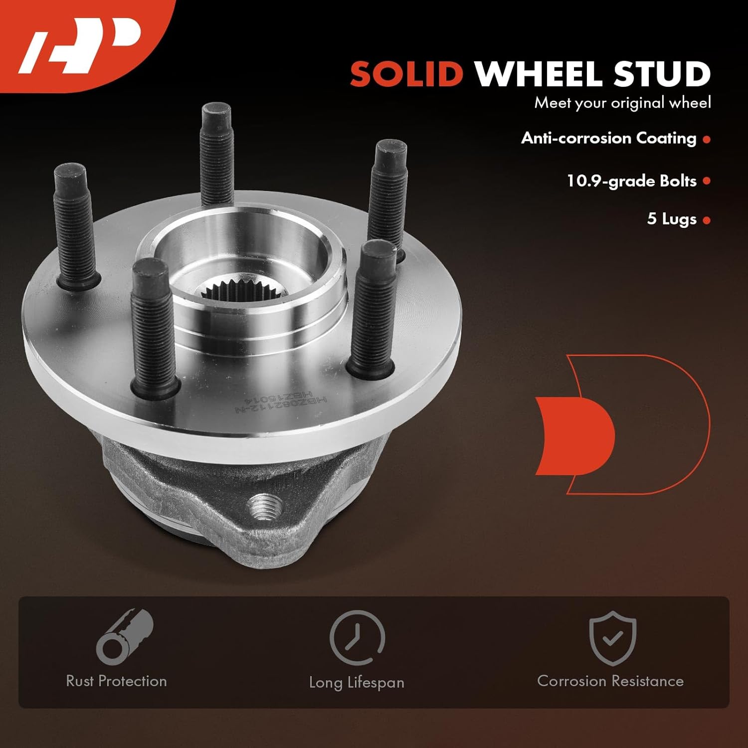 A-Premium 2 x Front Wheel Bearing and Hub Assembly with 5-Lug Compatible with Ford Ranger 2000-2001 & Mazda B3000 2000, 4WD & 2-Wheel ABS Only