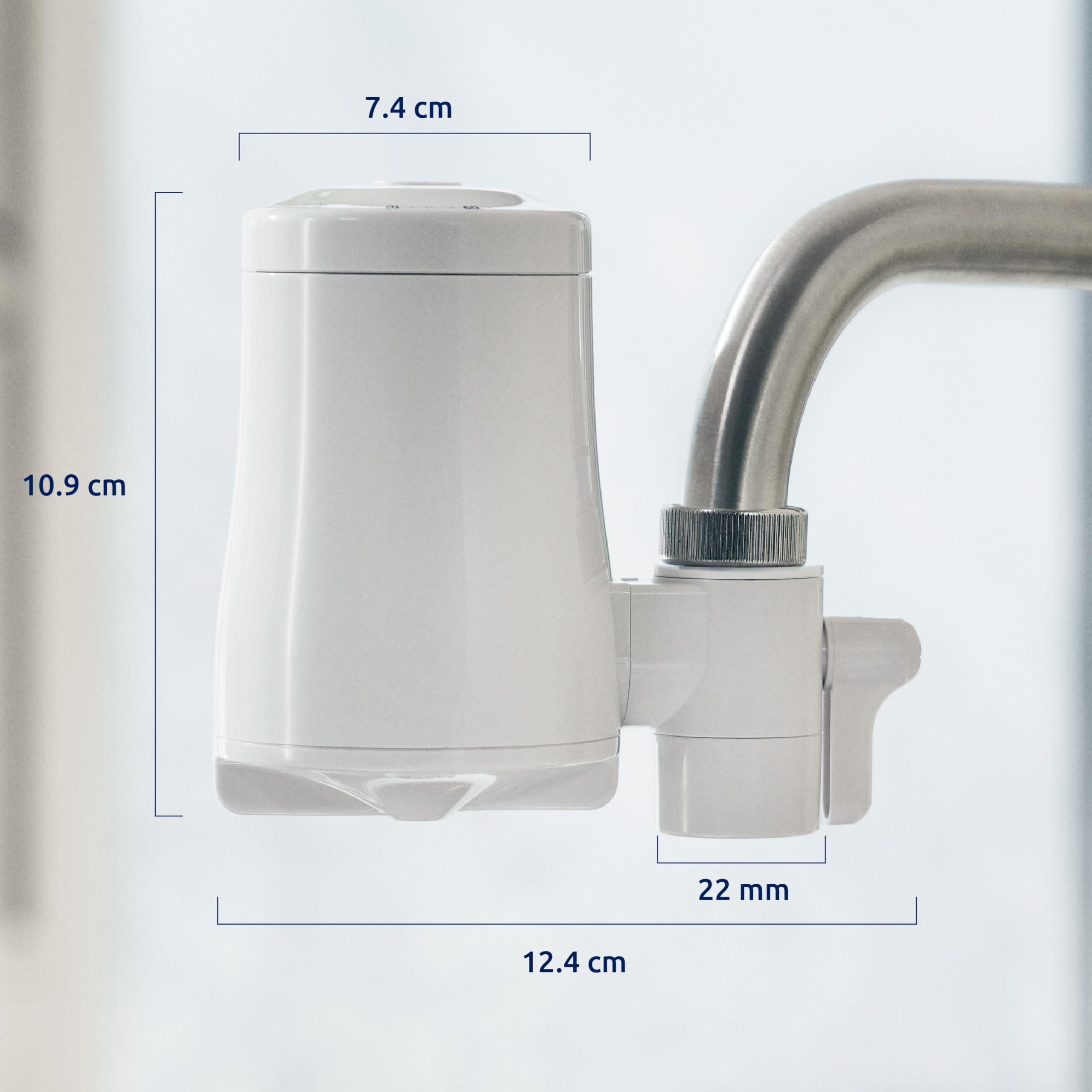 Tappwater EcoPro - Filtre à eau sur robinet, système de filtration en 5 étapes avec nanotechnologie, filtre plus de 100 substances, y compris le chlore, calcaire et mauvais goût (4 recharges incluses)