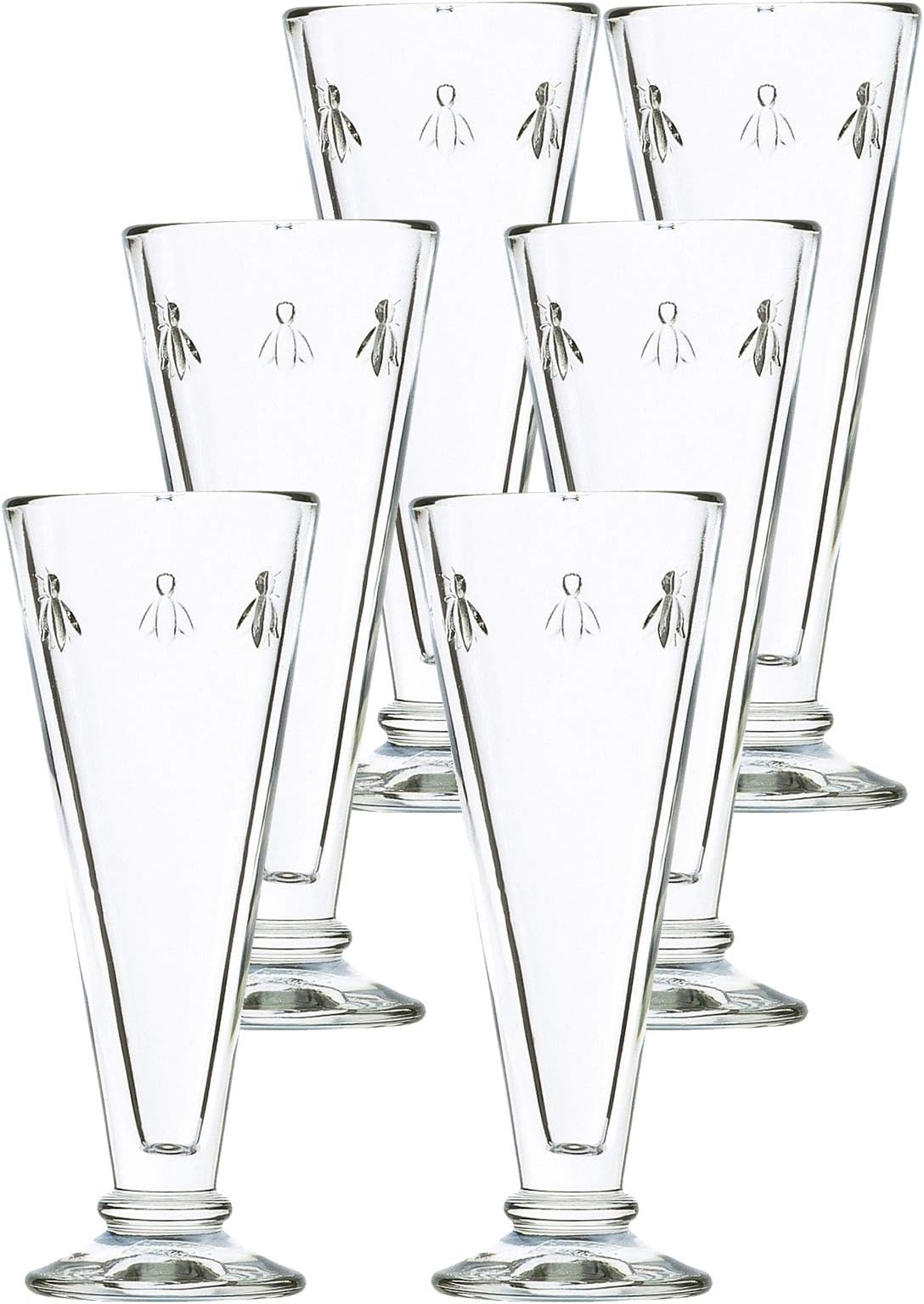 La Rochere Set Of 6, 6-ounce Napoleon Bee Flutes