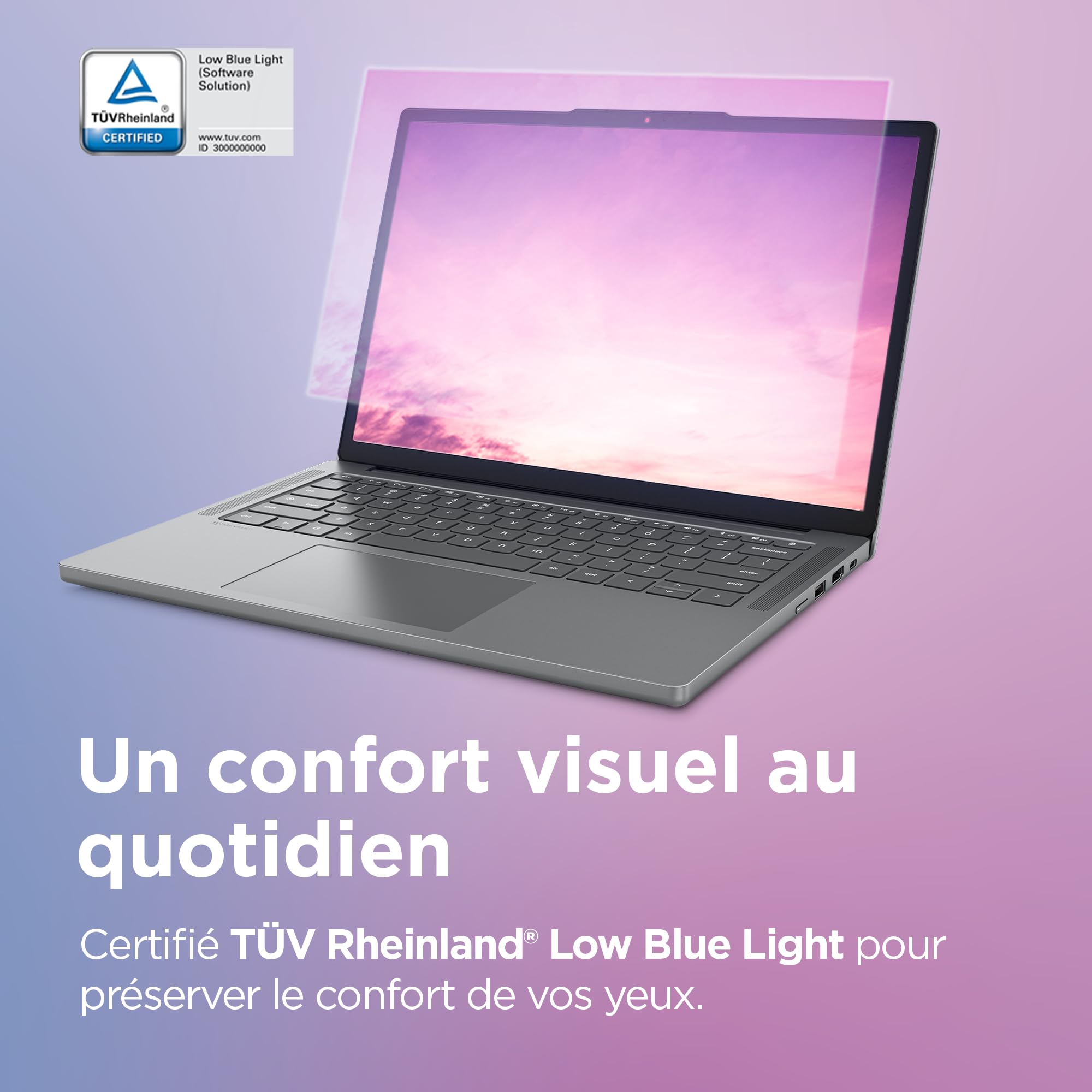 Lenovo Chromebook 14M8911 - Ordinateur Portable 14'' WUXGA (MediaTek Kompanio 540, RAM 8Go, SSD 128Go, Arm Mali-G57 MC2 GPU, Chrome OS) Clavier AZERTY Français - Gris Luna
