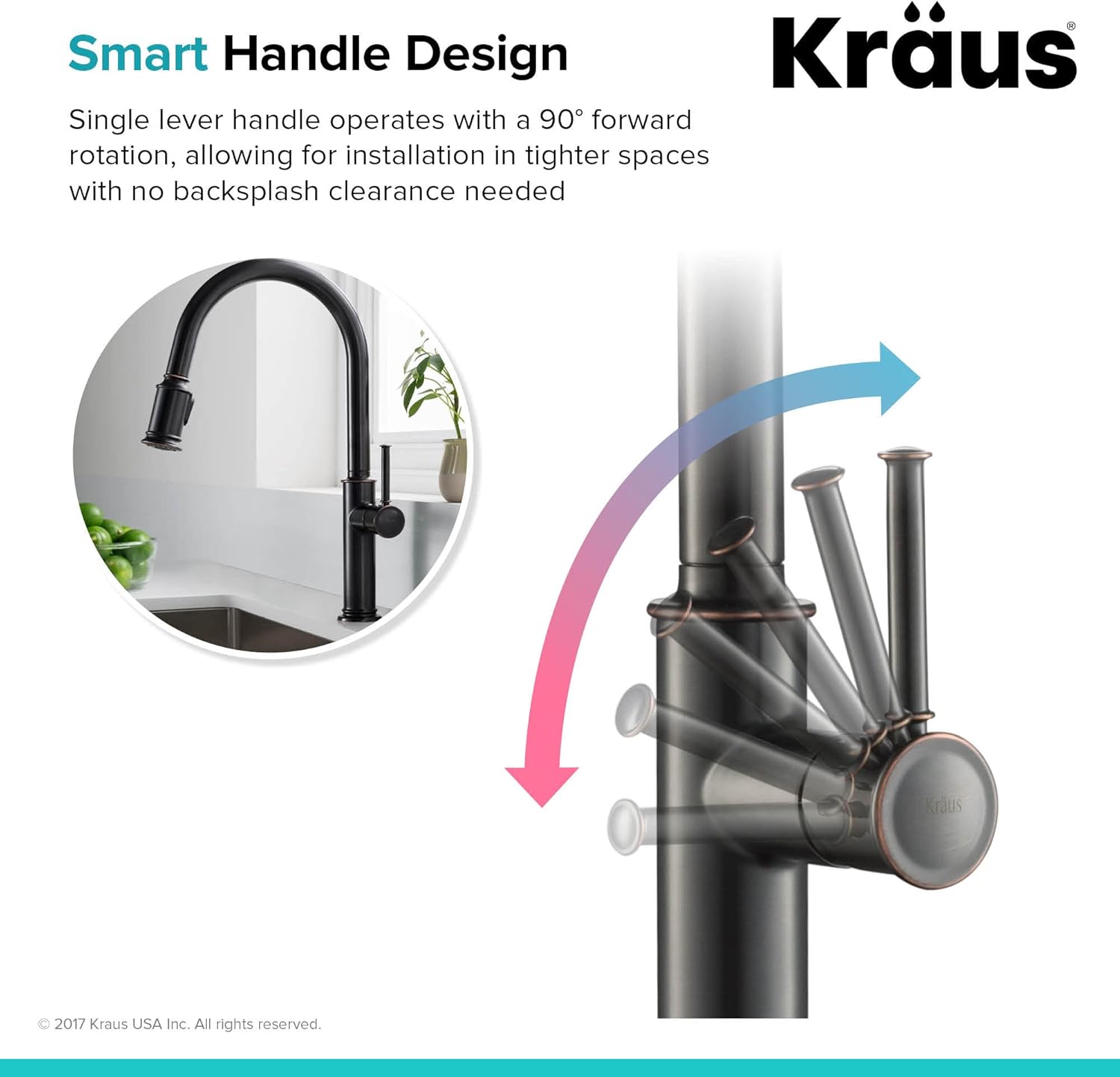 Oil Rubbed Bronze Pull-Down Kitchen Faucet with Soap Dispenser
