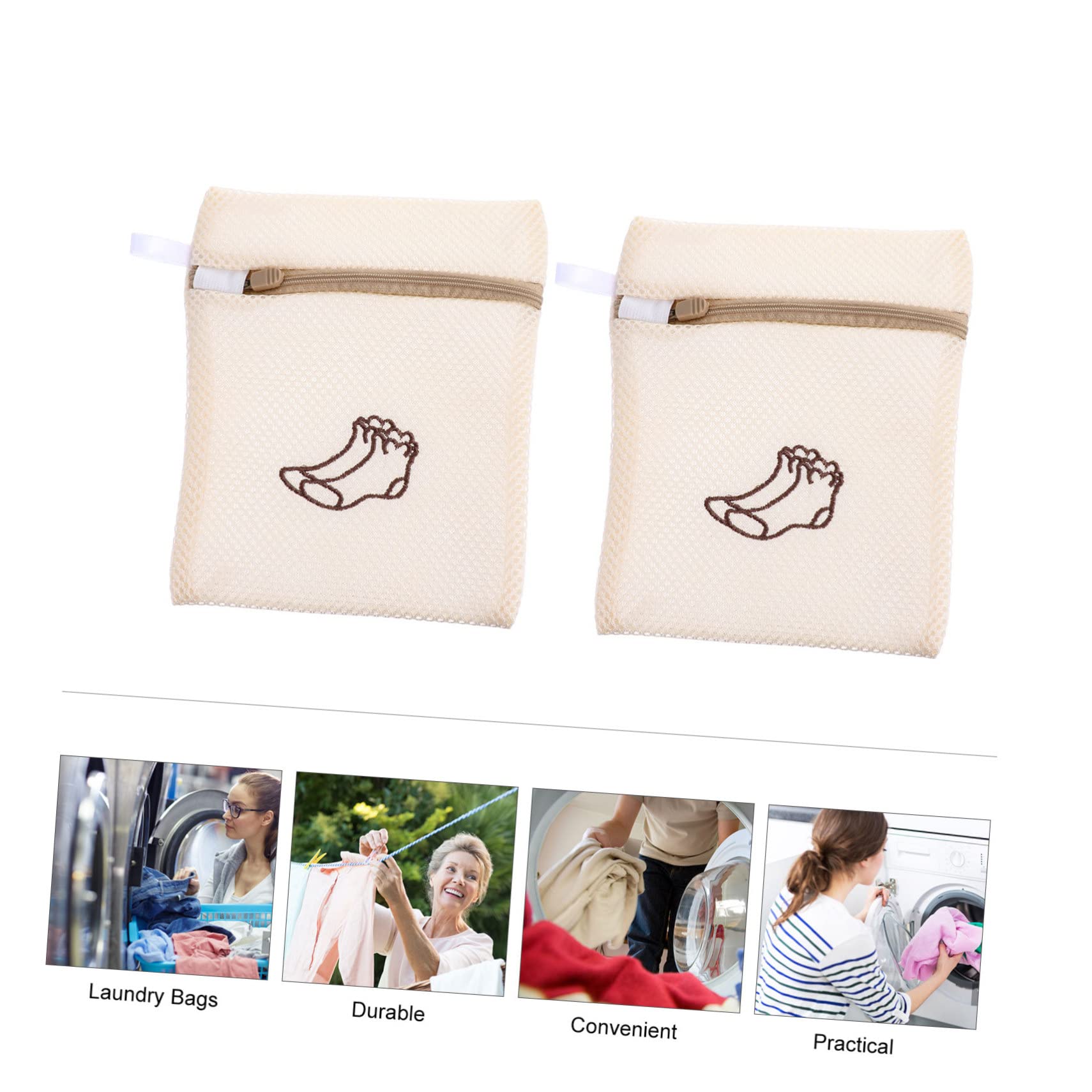 PRETYZOOM 15stücke Teiliges Waschbeutel Für Unterwäsche Und Socken Dicke Netzstruktur Waschmaschinenfest Für Zuhause Und Reisen Beige