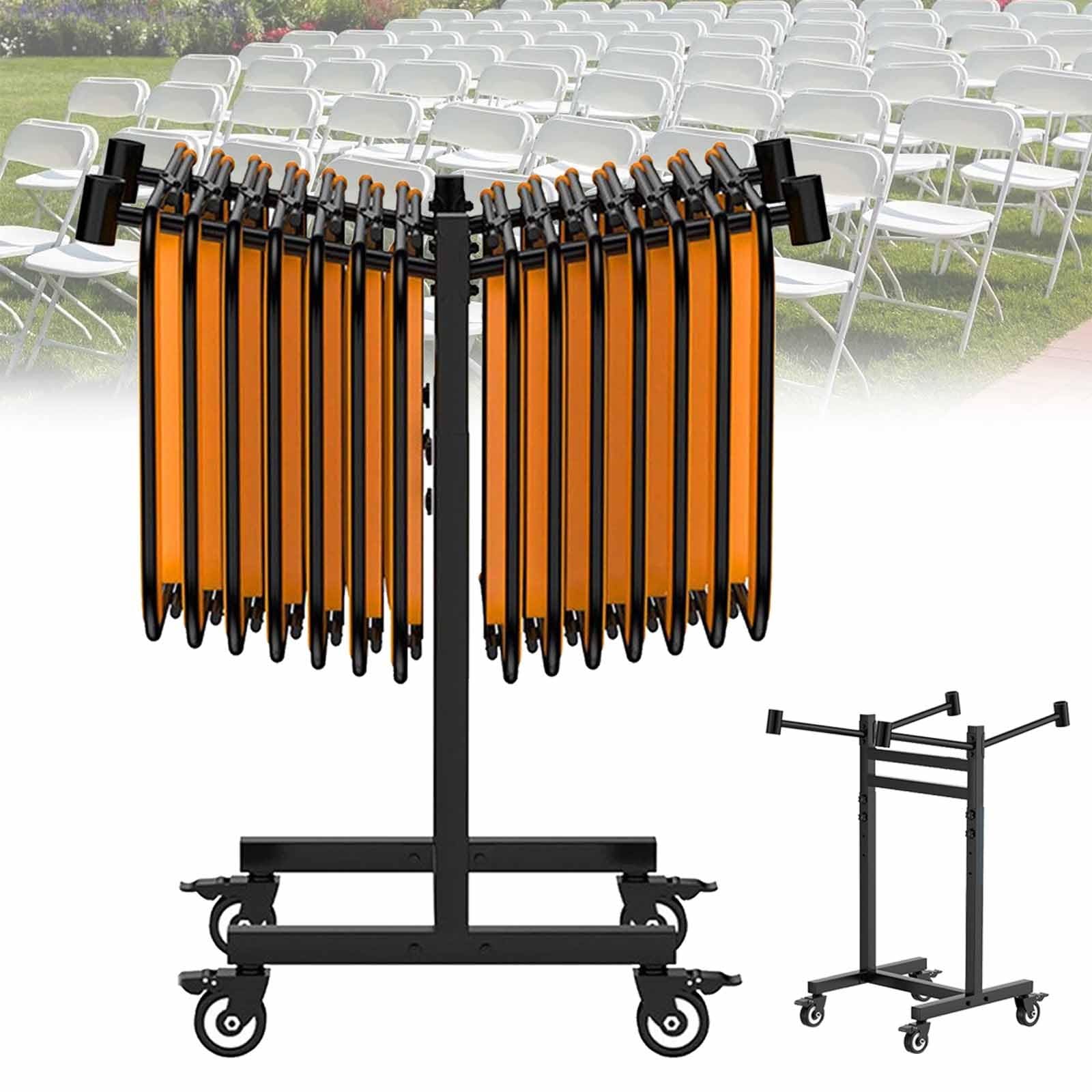 Plegable Resistente para sillas con Ruedas con Bloqueo de 360° Capacidad para 12 sillas para facilitar su Transporte y Almacenamiento.