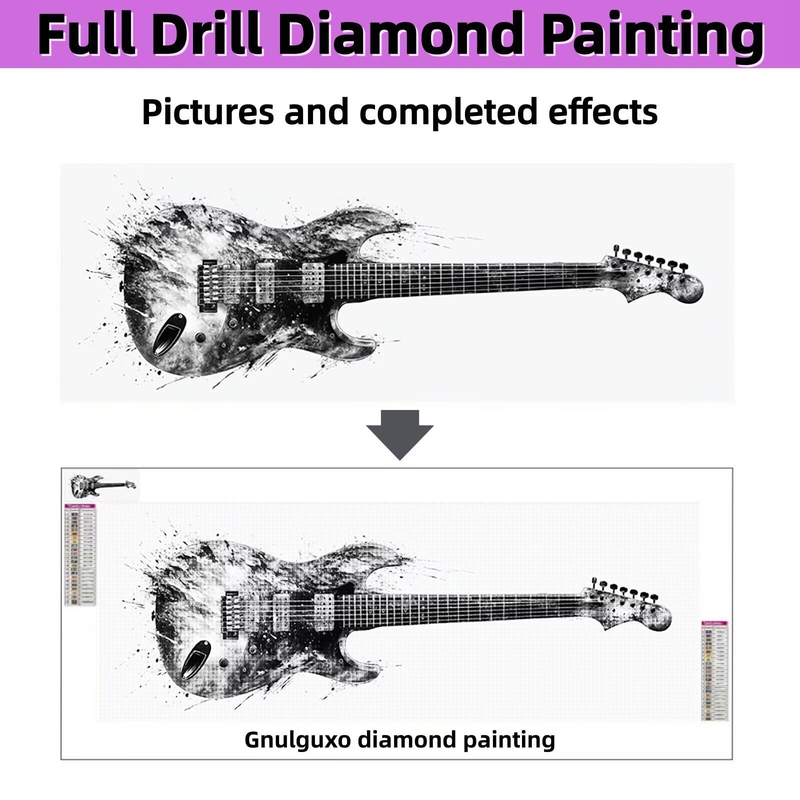 Instrumenty muzyczne, zestawy do malowania diamentowego dla dorosłych, duże zestawy artystyczne z diamentami dla dorosłych, DIY, okrągłe, pełne wiercenie, klejnot, sztuka, mozaika, zestawy dla