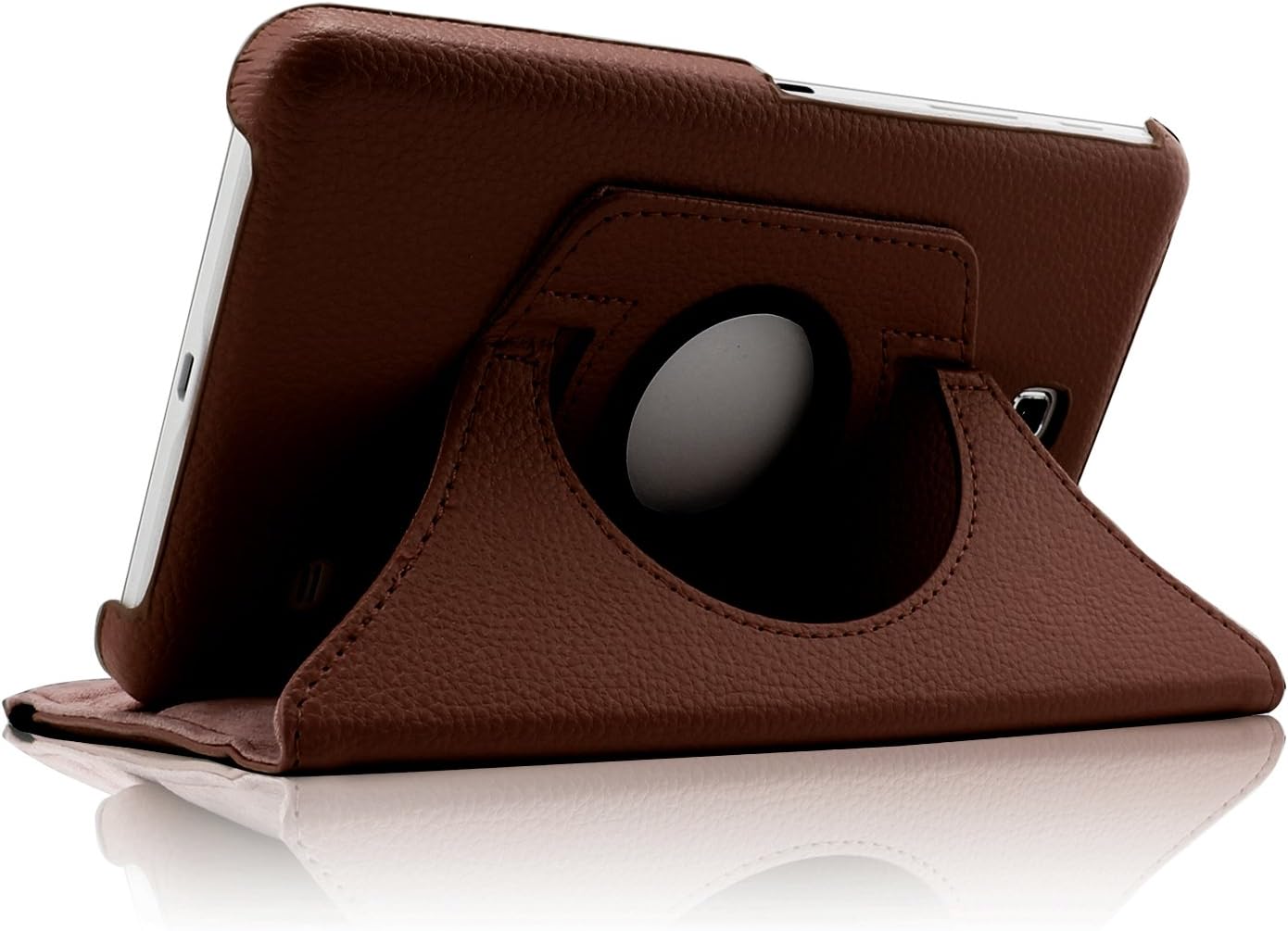 Infiland Samsung Galaxy Tab 4 7.0 Case, PU Leather 360° Rotating Stand Case Cover for Samsung Galaxy Tab 4 7-Inch/Galaxy Tab 4 Nook 7.0 (Galaxy Tab 4 7.0, Brown)