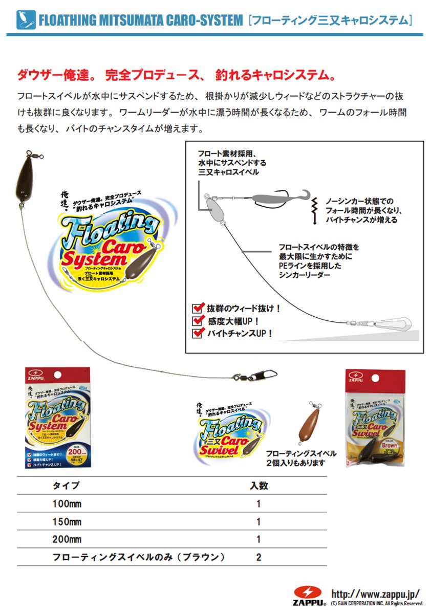 Amazon | ZAPPU(ザップ) フローティング三又キャロシステム