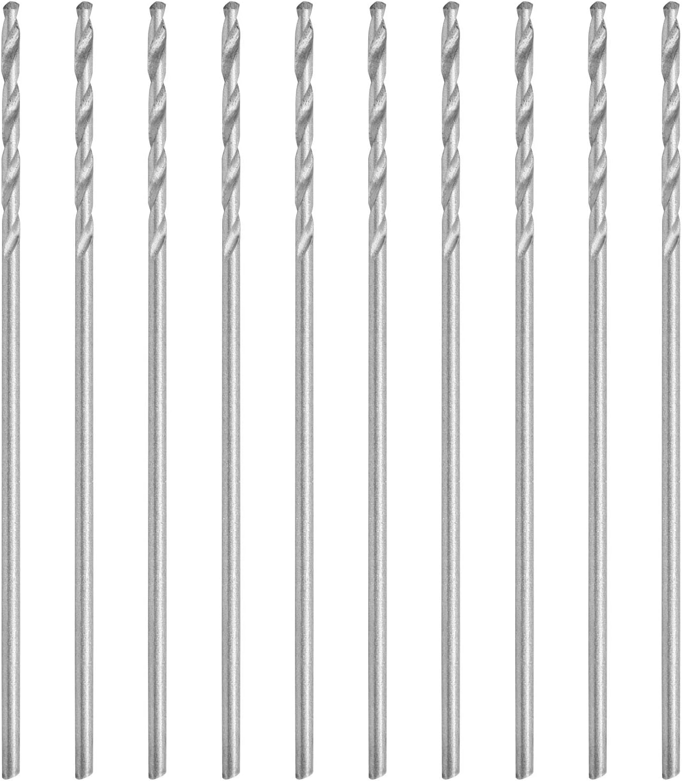 High Speed Steel Cobalt Drill Bit Set, 10Pcs 0.75mm Twist Drill Bit Small Straight Shank Pearl Drilling Machine Tools, for stainless steel, light-gauge metal