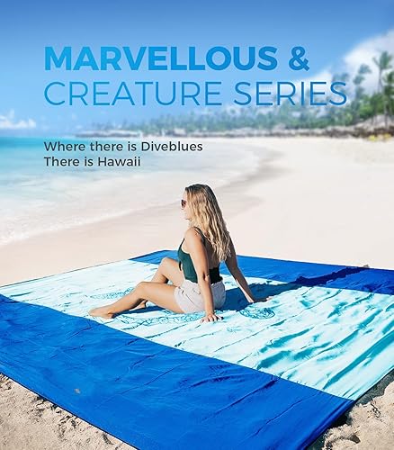 Miniatura 10 de OCOOPA - Manta de playa a prueba de arena, extragrande de 10 x 9 pies, suave y duradera, impermeable, ligera y portátil, perfecta para viajes,