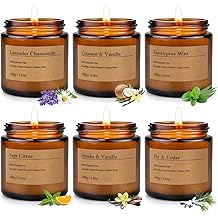 6-Pack Scented Candles for Home, 3.5 Oz Soy Wax Candles Gift Set with Lavender Chamomile &amp; Eucalyptus Mint for Brithday Gifts Women, HomeMeditation &amp; Spa