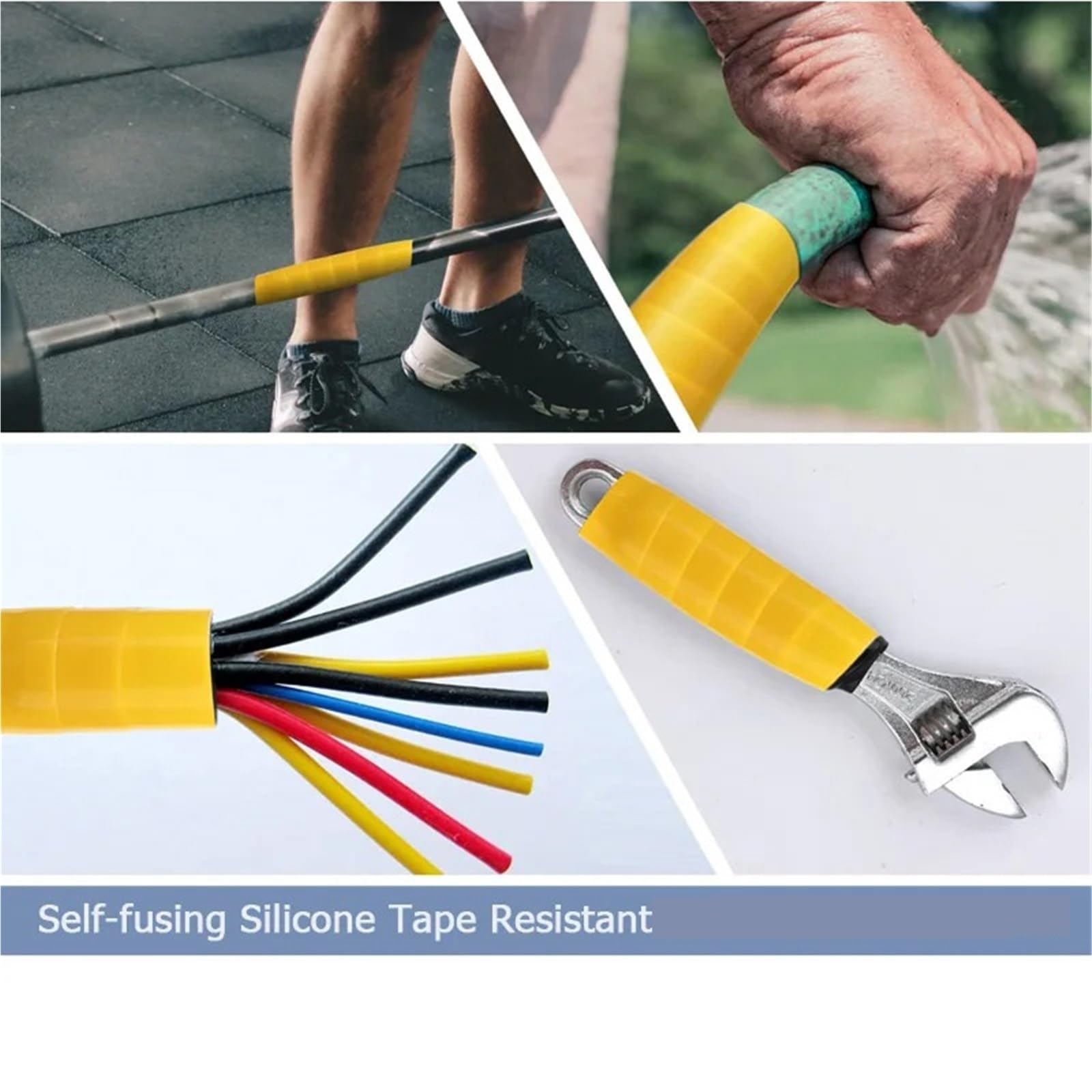 Cinta de reparación manguera silicona autofusible, sello 25mm X 150cm, goma pesada a prueba fugas, resistente a la intemperie, for tubería, 5 uds para reparación de tuberías(Black)