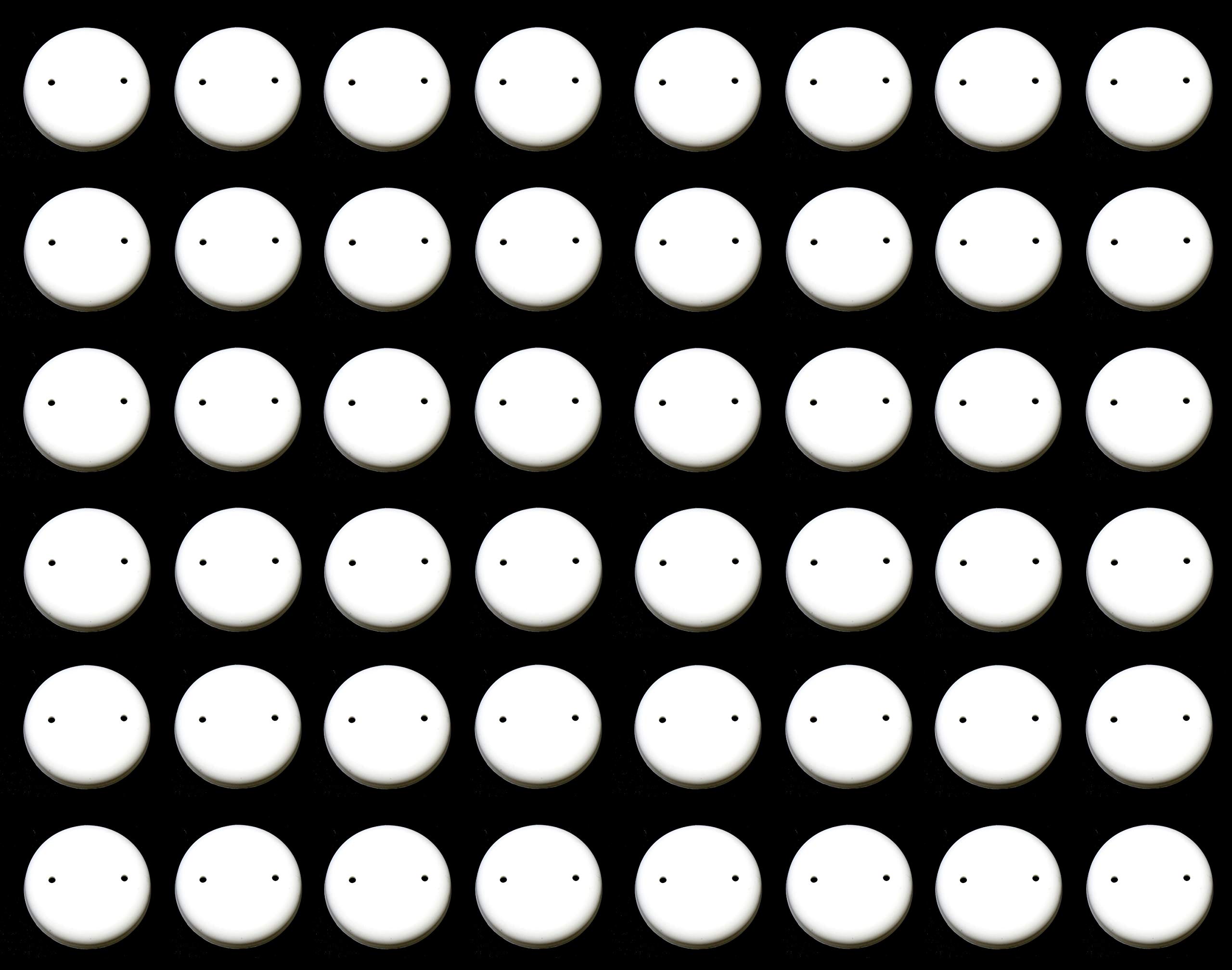 Plastic 1.5-inch Wrought Iron Patio Furniture Glide Caps (48, White)