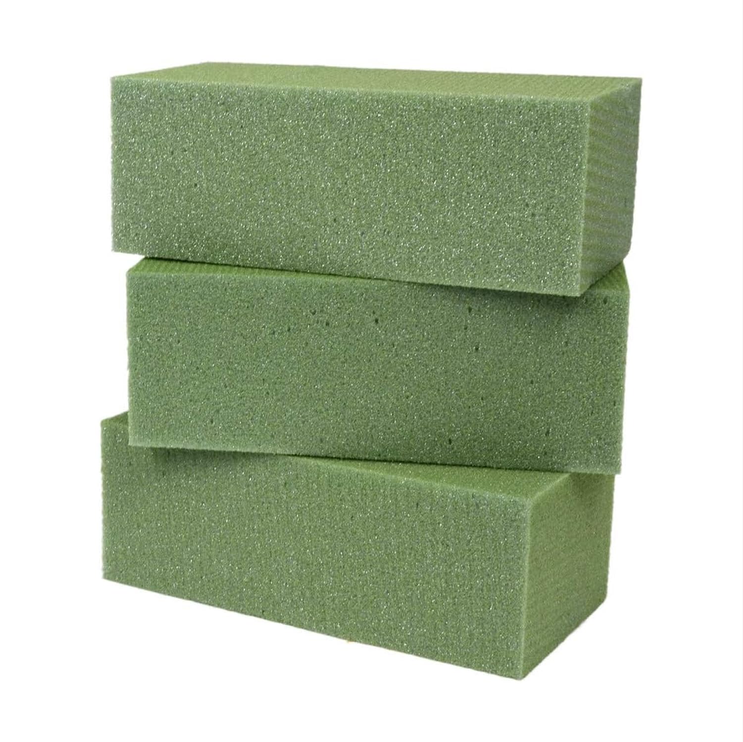 Kedudes Premium Dry Floral Foam Blocks for Flower Arrangements, 6pk - Green Bricks for Artificial Flowers & Plant Decoration, Florist Supplies