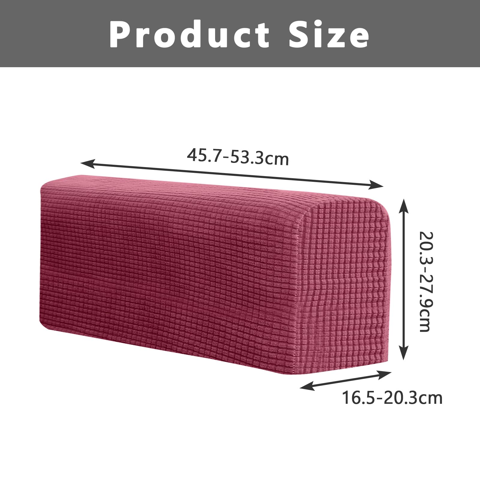 Niuoppy 2Pcs Armchair Covers Protectors Slipcover, Sofa Arm Covers Anti-Slip - Image 2
