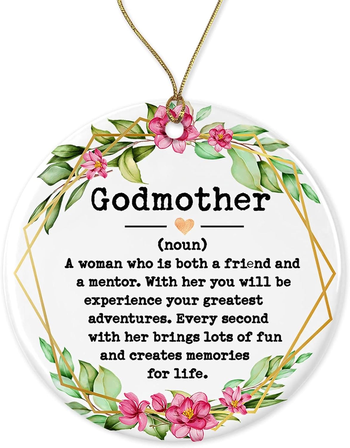 WolfeDesignPDD Godmother Noun Ornament Christmas Ornament