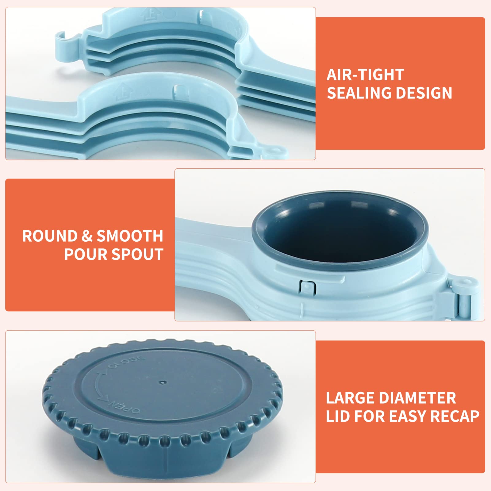 flour bag clip with spout