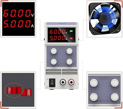 DC Power Supply Variable, Laboratory Stabilizer DC Power Supply Adjustable Voltage Regulator Switching Variable Bench Source Current Stabilizer , Adjustable Regulated lab Power Supply(Kps3010D 30V 10A