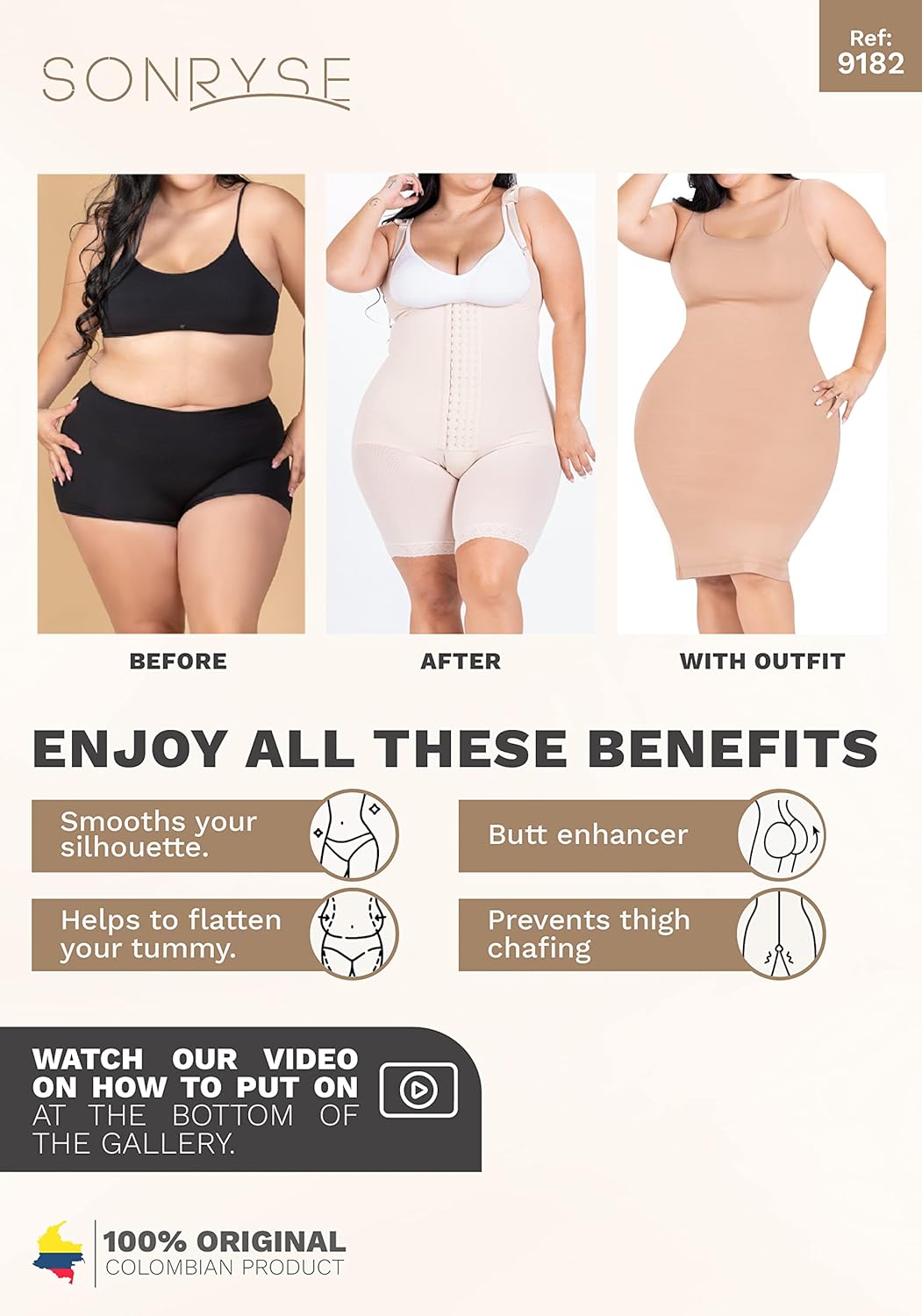 Vista 5 de Sonryse Women Postpartum Girdle Reducing and Shaping Fajas Moldeadoras