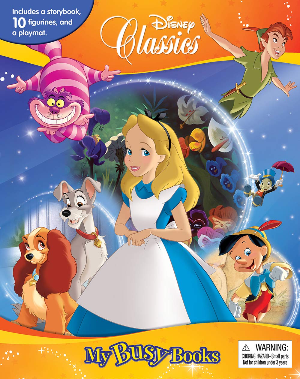 Phidal-Disney Classics (Ppan/Pino/Lady/Alice) My Busy Books - Multi color