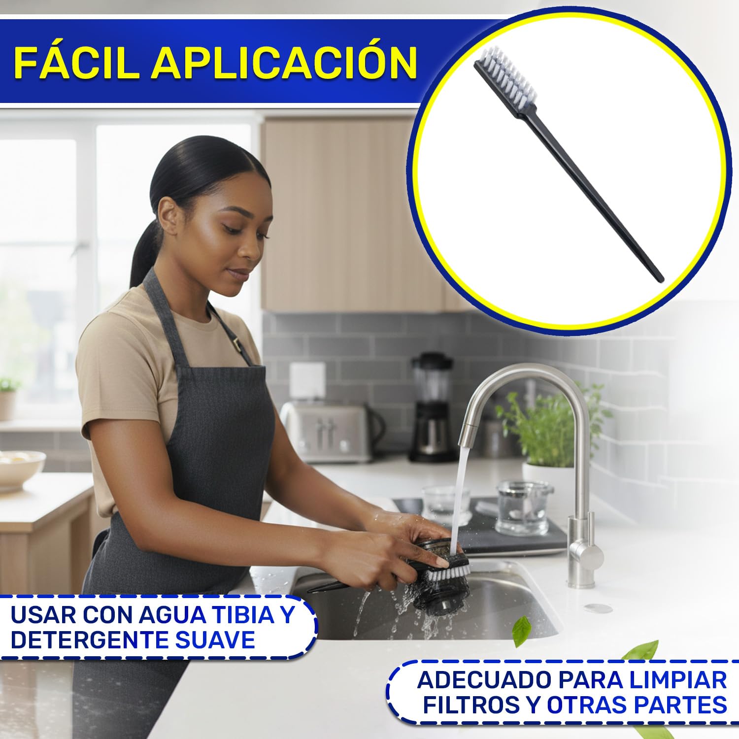 Cepillo Limpieza para Exprimidor de Naranjas Electrico con Código Original KW716249 para Kenwood JMP600WH - Garantía de 10 Años - MONTERAL