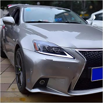 Car Headlight Components For Lexus Is 2006-2010 2011 2012 Auto Headlights Assembly Upgrade Led High Configuration 3 Projector Lens Tool Accessories Car Front Lamps Headlight Assembly(B)