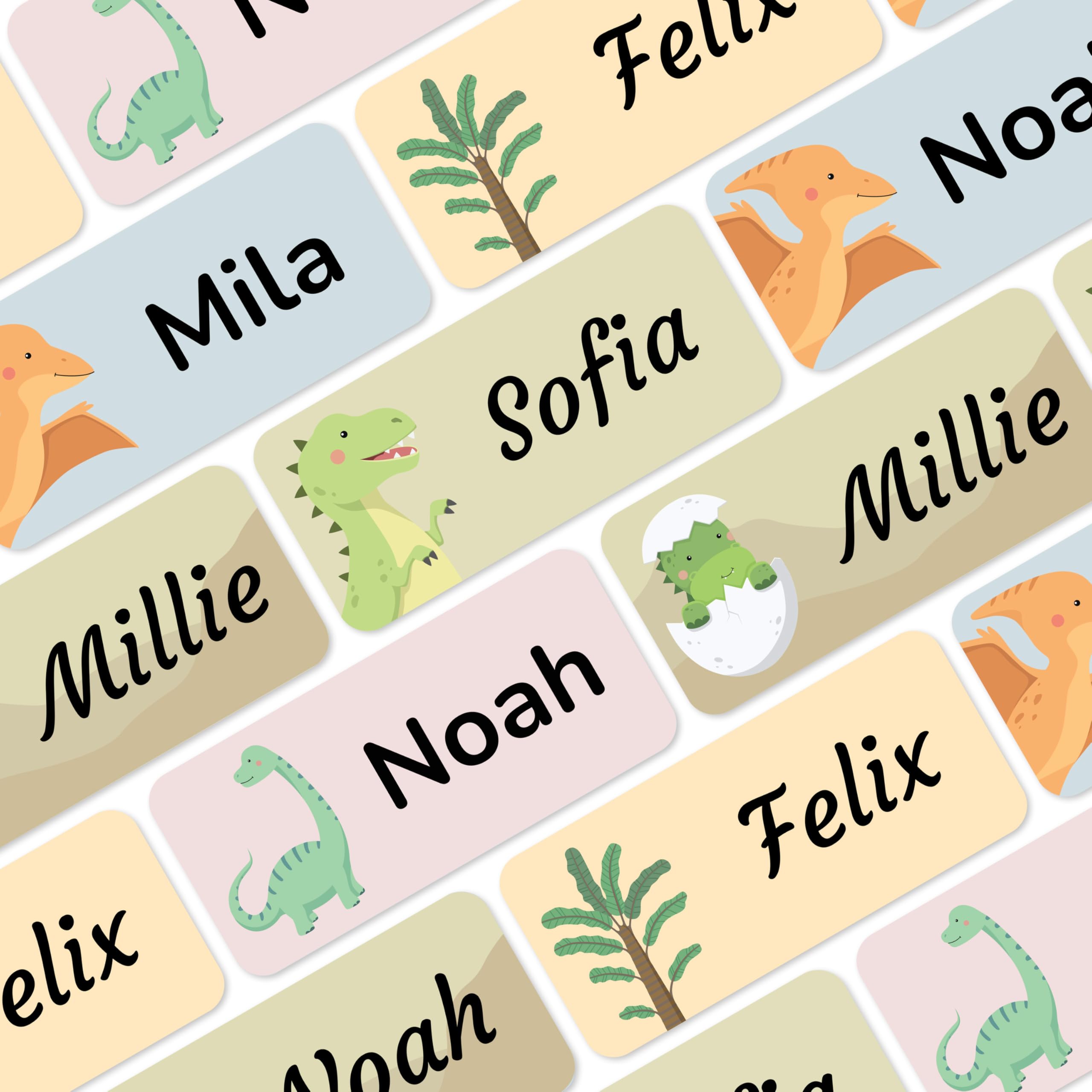 Personalized Name Labels for Kids (180), Custom Daycare Labels - Waterproof Name Stickers for Clothing, Bottles and Other School Supplies (1.2” x 0.5”