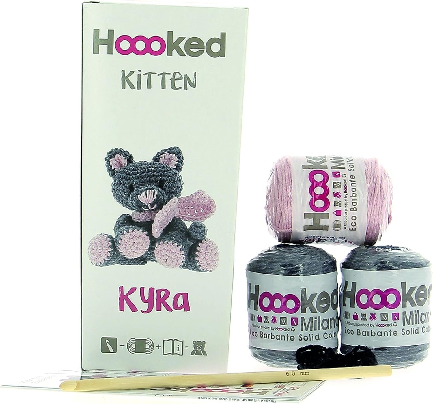 Hoooked Eco Barbante Milano Lava Cotton Kitten Kyra Crochet Amigurumi Kit
