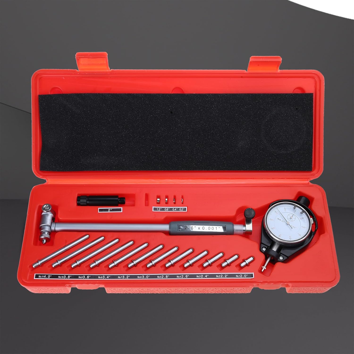Dials Bore Gauges Engine Cylinders Measurement Gages Indicators Measuring Tool Kits with Storage Box 50-160mm Measure Ranges Heat Dissipation Ratchet