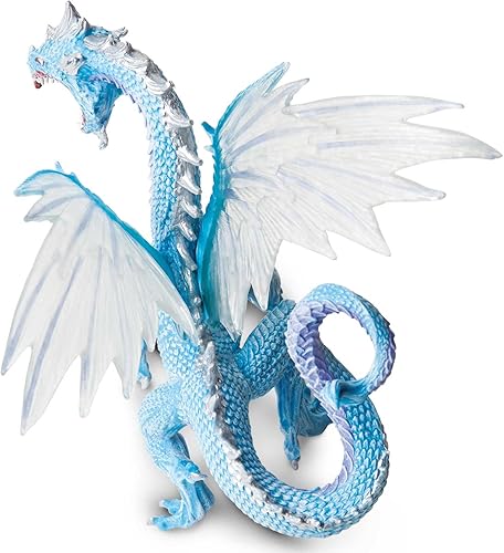 Miniatura 7 de Safari Ltd. Figura de dragón de hielo – Figura detallada de 6 pulgadas – Divertido juguete de criatura ártica para niños, niñas y niños a partir de