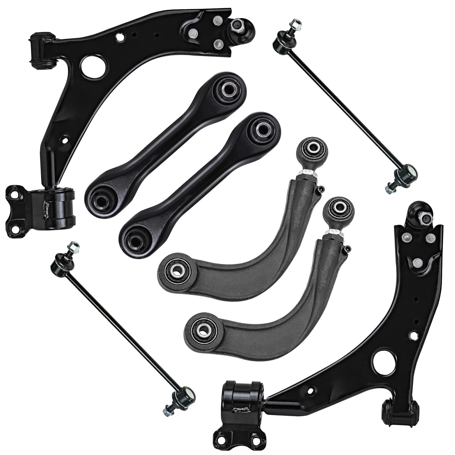 Detroit Axle - 8pc Front End Control Arms Kit for 2006 Volvo C70, 2004-2006