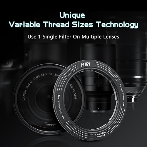 Miniatura 45 de H&Y Adaptador Step Up Rings Adaptador de filtro de lente de anillo escalonado variable 2.638-3.228 in a 3.228 in rojo, serie RevoRing
