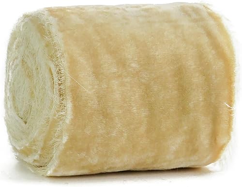 Miniatura 7 de MEEDEE Flecos beige de seda de borde crudo de 3 pulgadas para coronas, ramo de flores, fotografía, banda de vestido, baby shower, decoración de boda