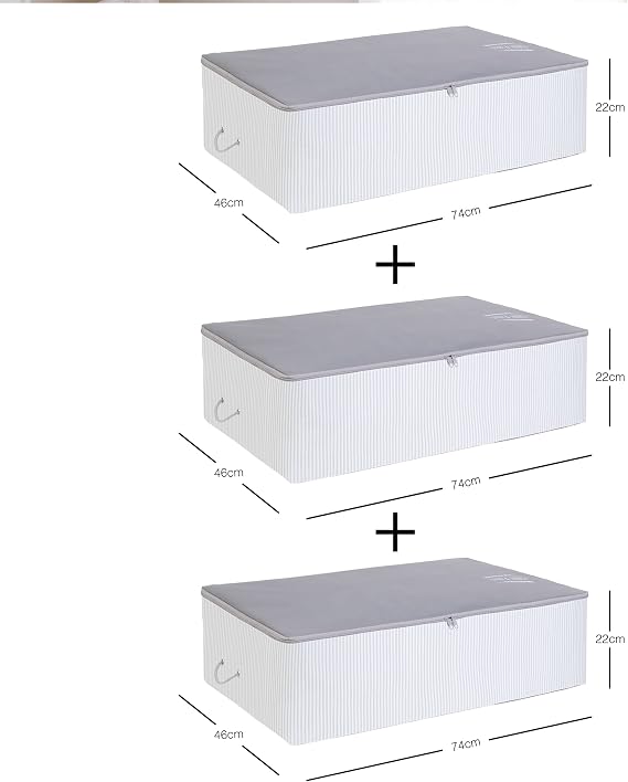 Ocean Home Textile 3-Piece Mega Size Gray Color Stuff & Things Base Bottom Hurch Set