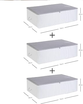 Ocean Home Textile 3-Piece Mega Size Gray Color Stuff & Things Base Bottom Hurch Set
