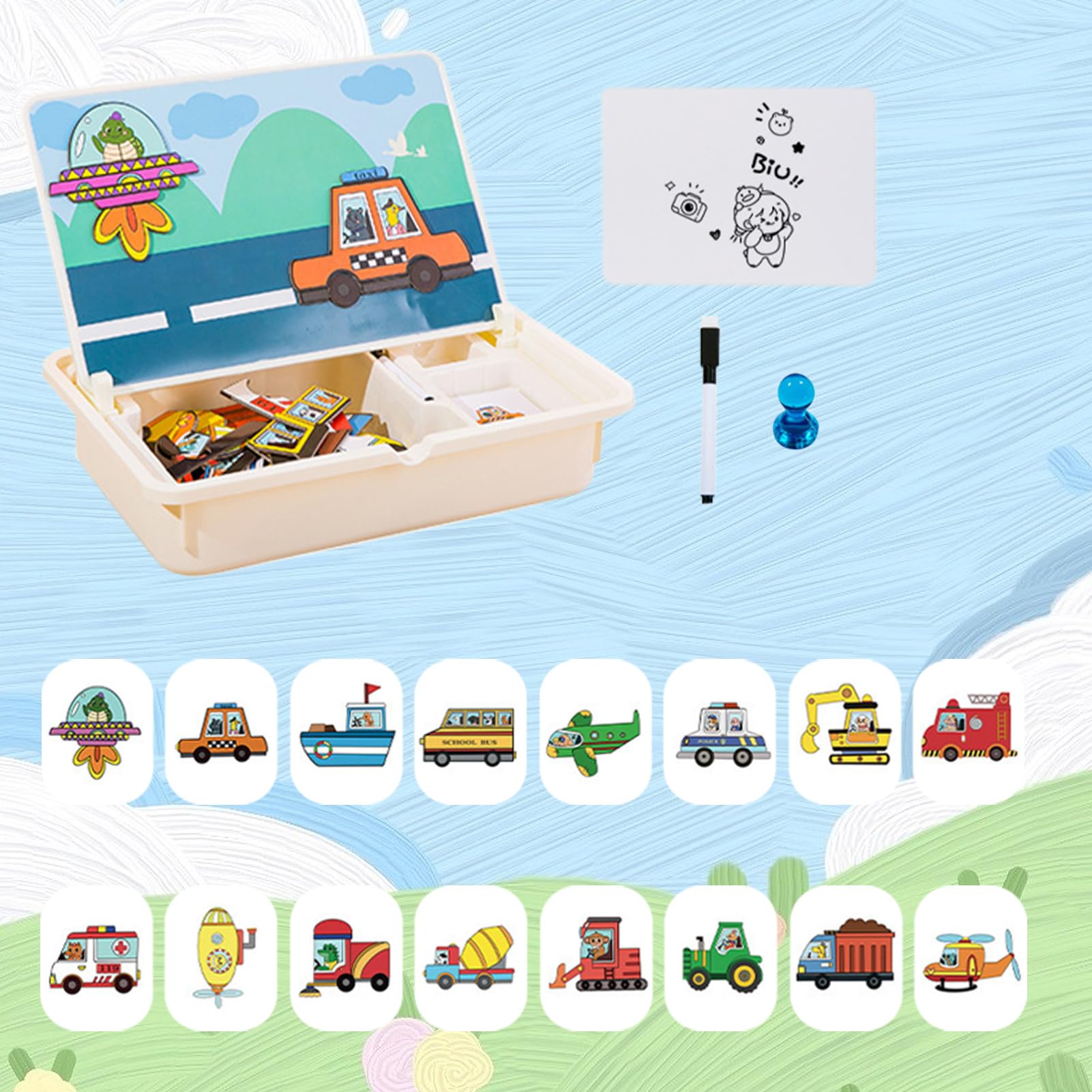 De Magnético Para Niños Puzzle De Emparejamiento Para Niños Pequeños | Juegos De Viaje Con Estuche De Transporte Juguetes Educativos Para Niños Y Niñas De 3+ Años Guardería