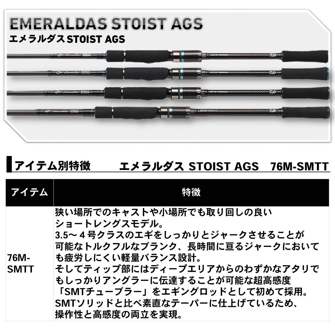 エメラルダスSTOIST AGS 76SMTT - ロッド