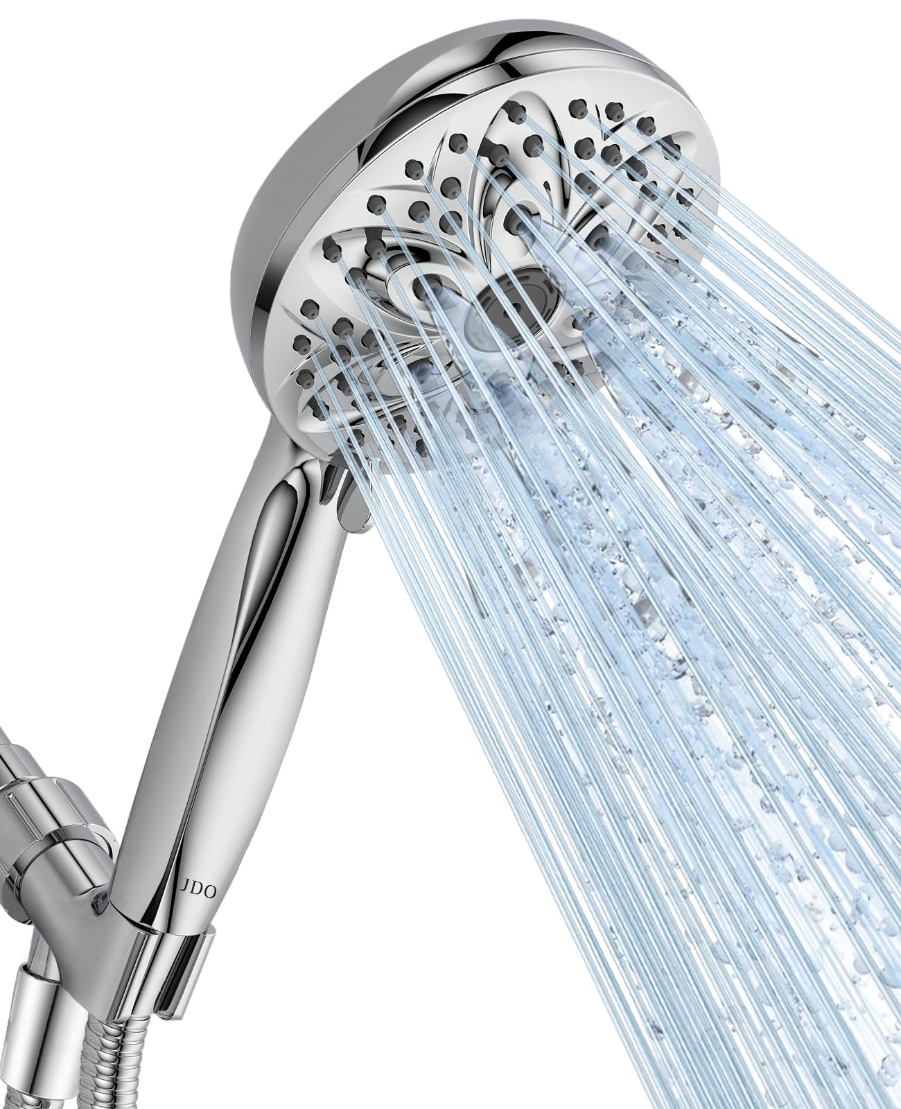 6-setting shower head with handheld jdo high pressure hand held shower head 47 inch chrome detachable showerhead set with 59 inch stainless steel hose and adjustable showerhead holder