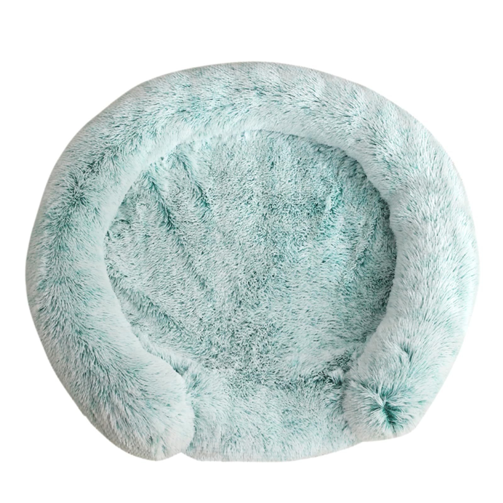 Cama esponjosa para perros grandes, tapete en forma de C con forro impermeable, funda extraíble, lavable y antideslizante (aguamarina, XL)