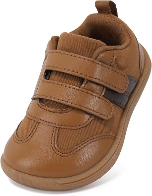 STQ KIDS Boys Girls Trainers Toddler Wide Toe Box Barefoot School Shoes Zero Drop Lightweight Baby Infant First Walking Shoe Non Slip Soft Kid Running Tennis Sneaker