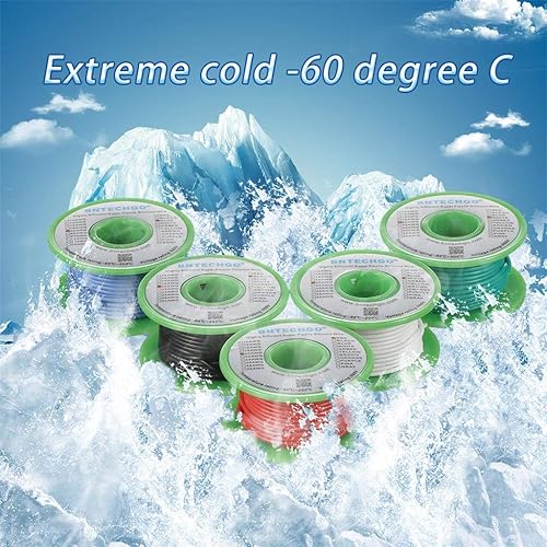 Vista 43 de BNTECHGO Kit de alambre de silicona de calibre 26, 7 colores cada uno de 25 pies, alambre de cobre estañado trenzado flexible de 26 AWG