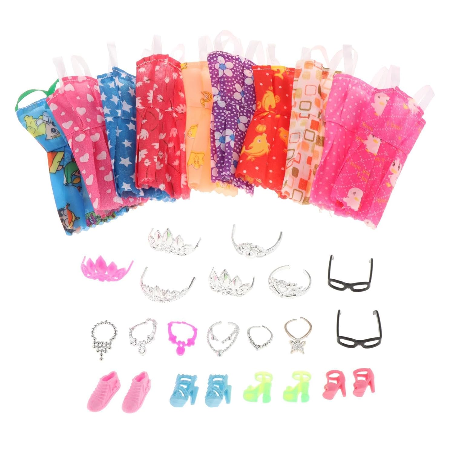 THE STYLE SUTRA 32 Pieces Doll Fashion Set Doll Clothing Necklaces for Girls Gifts Festivals 5 71Q++GIB1ZL. SL1500