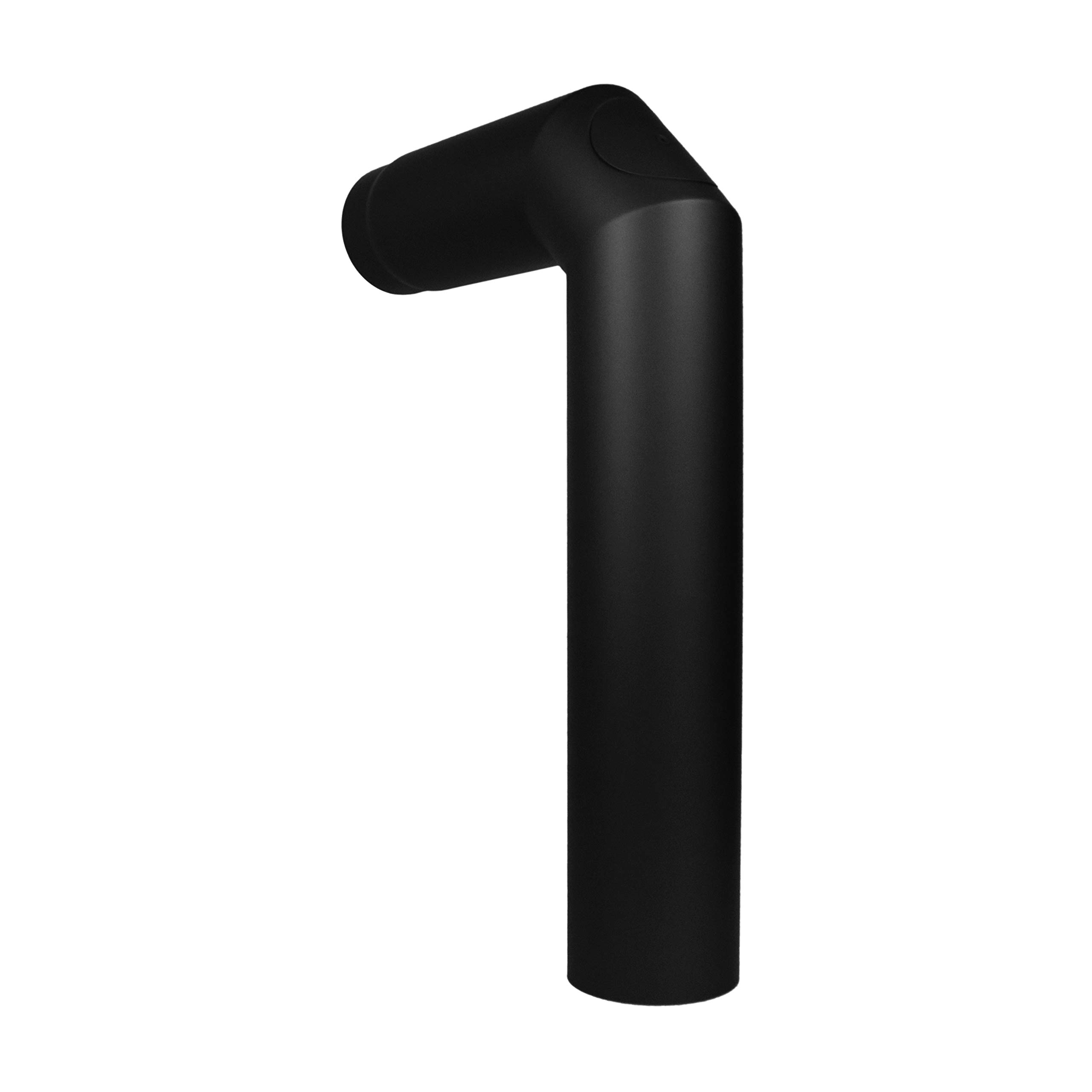 LANZZAS Ofenrohr-Set 2x 45° 3-teilig - im Durchmesser Ø 150 mm - Farbe: schwarz - Rauchrohr-Set mit Drosselklappe und Reinigungsöffnung