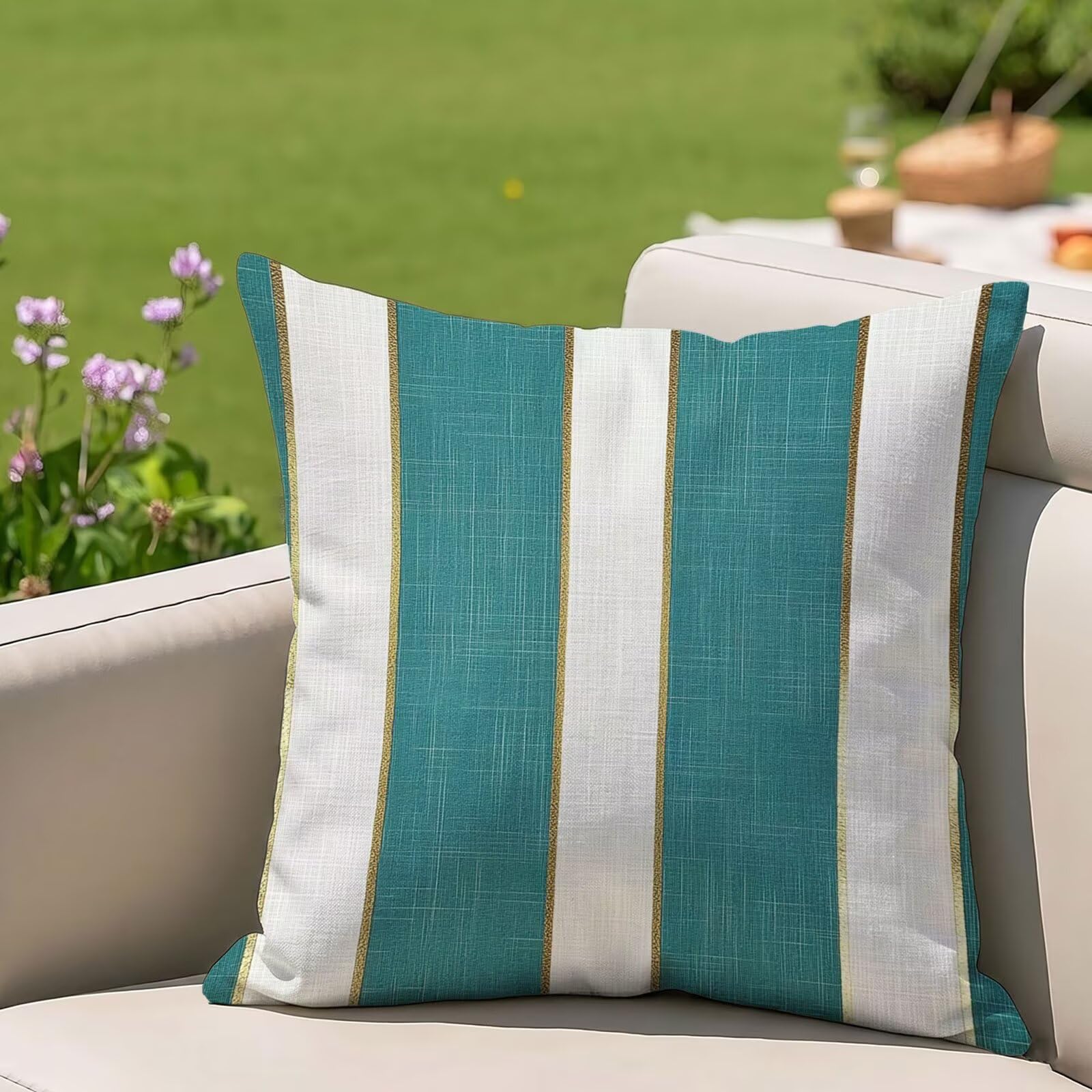 Housses de coussin extérieur 60x60 pour décorations de jardin, patio et balcon
