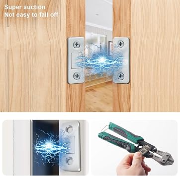 8 Adet Mıknatıslı Kilit, Ultra İnce Manyetik Kapama, Kapı, Kendinden Yapışkanlı Kapı Mıknatısları, Güçlü Mobilya Mıknatıslı Kilit Mobilya, Sürgülü Kapı, Dolap Kapısı, Çekmece