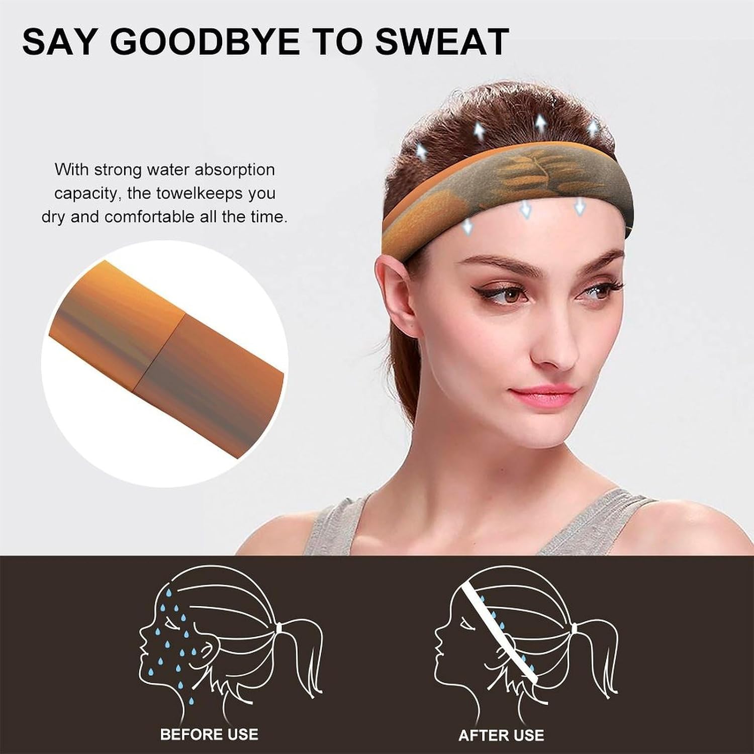 Sunrise Landscape Zen Stone Sports Headband for Men and Women Fashion Workout Headbands Lightweight Sweatbands for Running Cycling Football Yoga Hairband for Basketball Tennis Gym