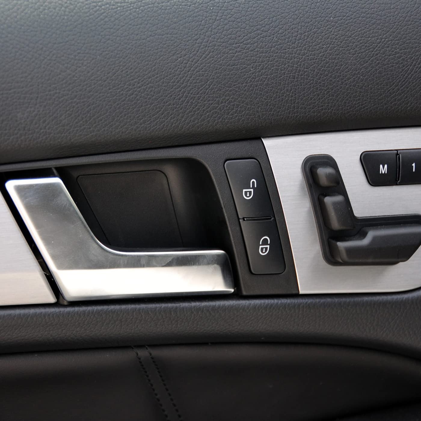 KASturbo Innen Türgriff passend für Mercedes W204 X204 C Klasse Matt Silber Innentürgriff Linke Seite Kit OE#2047201763 2047202763 2047201171