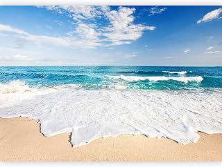 artgeist Wall Mural Sea Beach 135x101 in - Peel and Stick Self-Adhesive Wallpaper Removable Large Sticker Foil Wall Decor Print Design Mural Nature Landscape Sky Sun c-B-0035-a-a